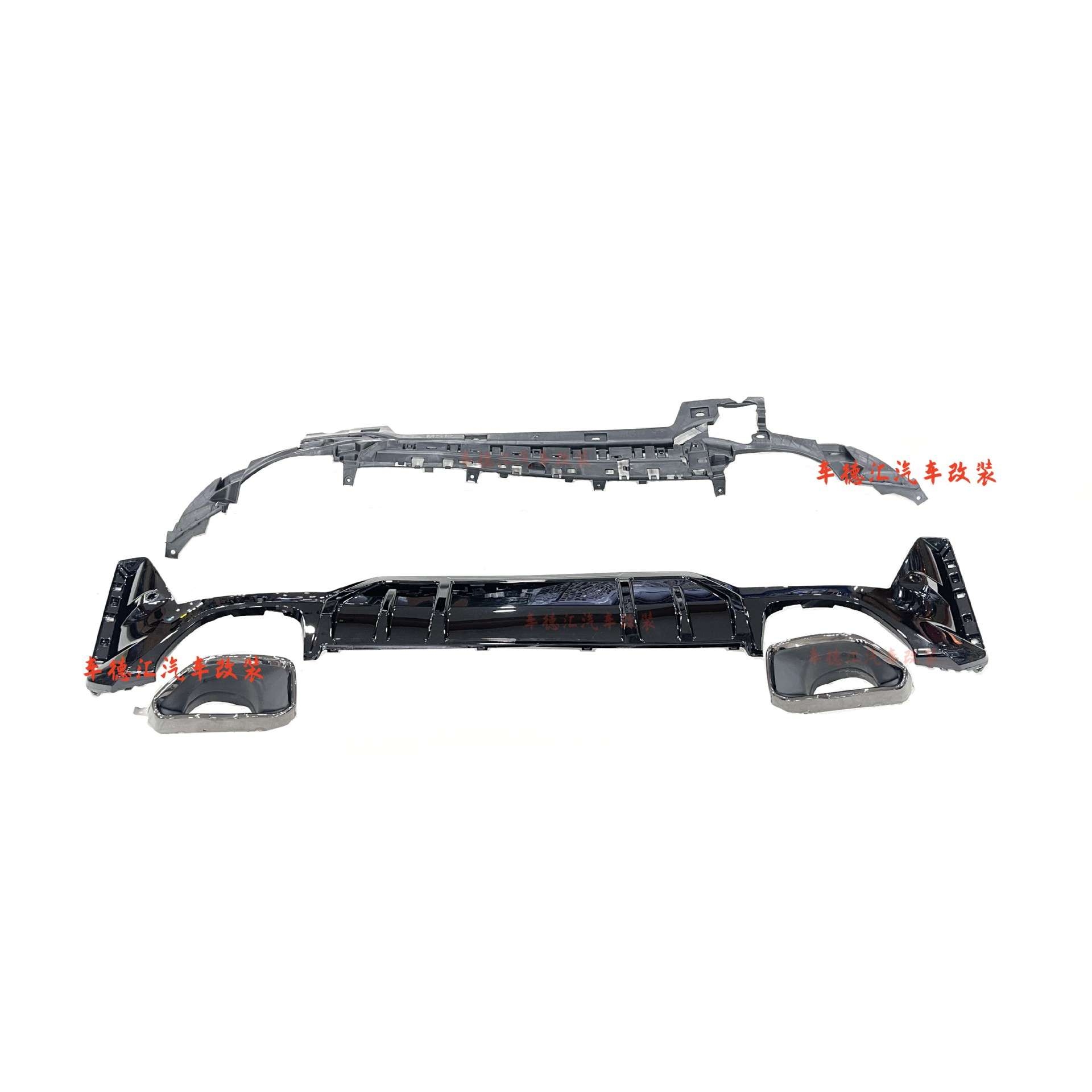 适用宝马3系G20G28 LCI 2023年升级亮黑M340后唇后扰流板尾嘴尾喉