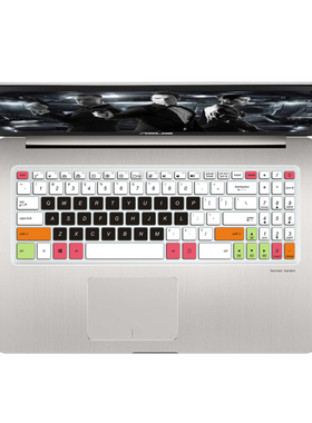 华硕飞行堡垒NX580V/VD顽石热血版YX570Z/ZD笔记本电脑键盘保护膜