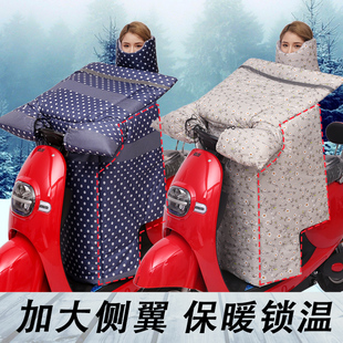 电动摩托车挡风被冬季加绒加厚防寒双面防水冬天PU电车电瓶自行车