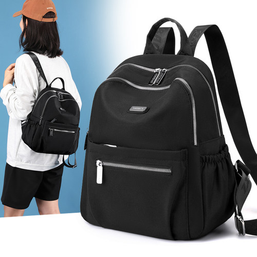 休闲女双肩包尼龙牛津布书包妈妈