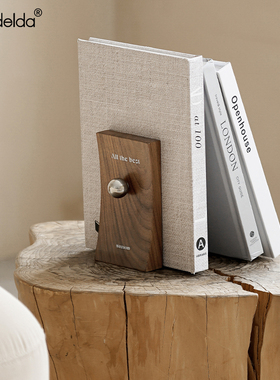 Mandelda简约书立架桌面创意书档学生用书夹玄关客厅摆件装饰品