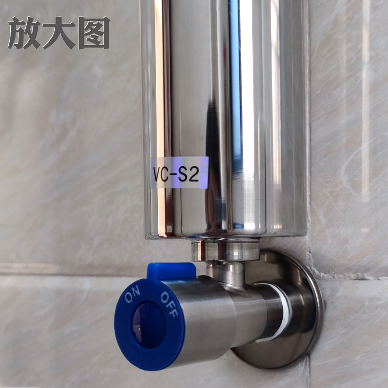帷康入墙式家用厨房净水器直饮角阀不锈钢自来水过滤器陶瓷净水机