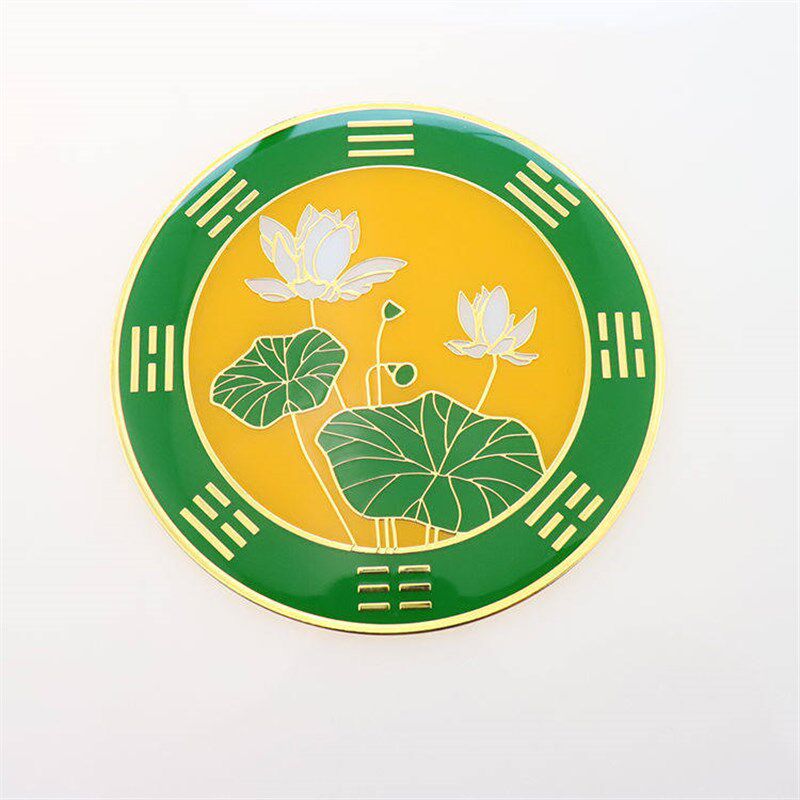 黄铜八公分荷花符室内风水补角布局摆件白色荷花红色荷花鼎符