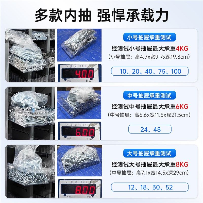 零件柜抽屉式样品柜电子元件柜刀具柜工具柜螺丝配件分类收纳柜子