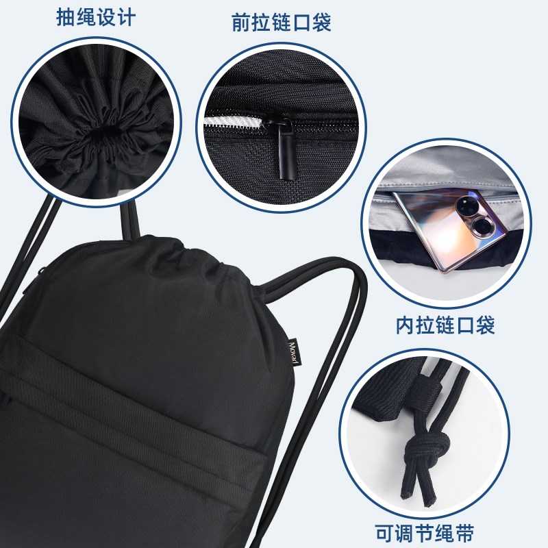 保温包抽绳背包大容量便当包饭盒袋上班族学生保温保险防漏男女