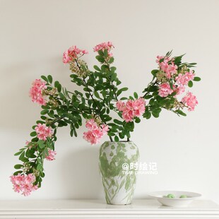 精选洋槐花仿真花客厅餐桌假花摆设园艺造景仿生绿植高级感槐蕊装