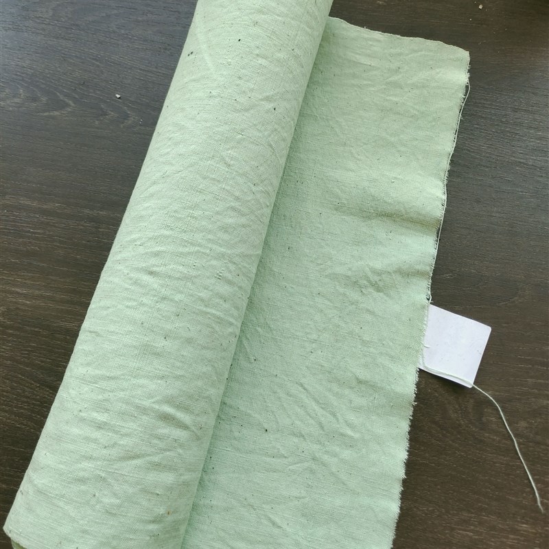 绿色系纯色手染全棉纯手织老粗布土布手工DIY布料