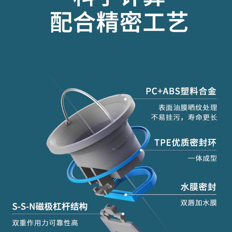 金德尔卫生间防臭地漏芯心下水道磁吸防虫防反水专用硅胶内芯排水