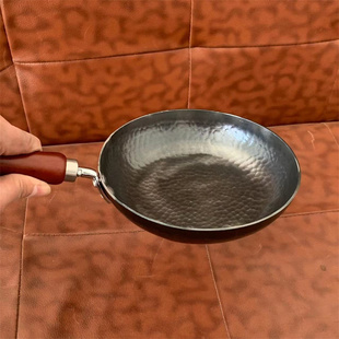 章丘式无涂层健康精铁小号平底锅早餐煎蛋煎饺牛排烙饼铁锅煎盘锅