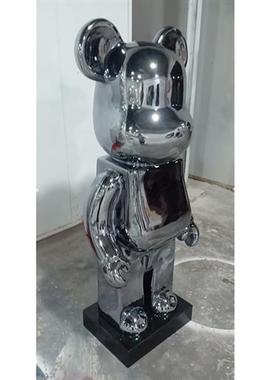 bearbrick网红暴力熊摆件酒店样板房卡通公仔玻璃钢落地饰品雕塑