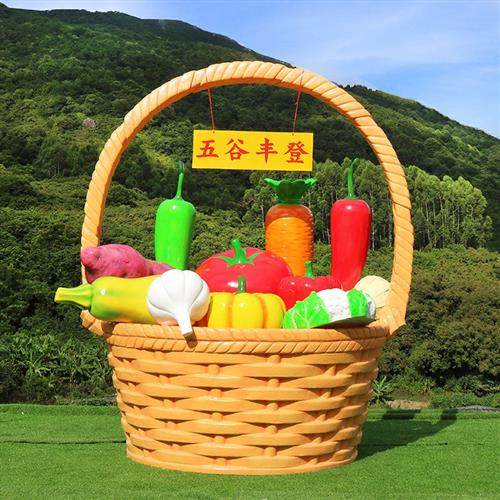 大型水果蔬菜玻璃钢雕塑田园仿真果篮推车农场农家乐景区装饰摆件,家居饰品,装饰摆件,淘宝优惠券,粉丝福利购,淘宝优惠卷