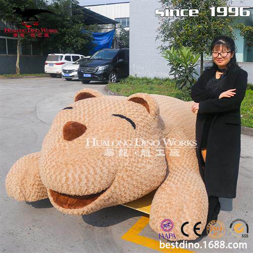 卡通眯眯熊动物模型玩具大型摆件特殊材质可爱萌宠支持来图制作