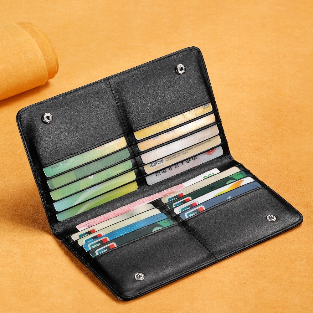 耐磨超纤皮多卡位卡片包可装存折