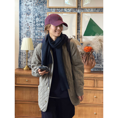 琴仔 茶绿色猎装菱格夹棉翻领外套秋冬保暖3M新雪丽棉棉服女Q536