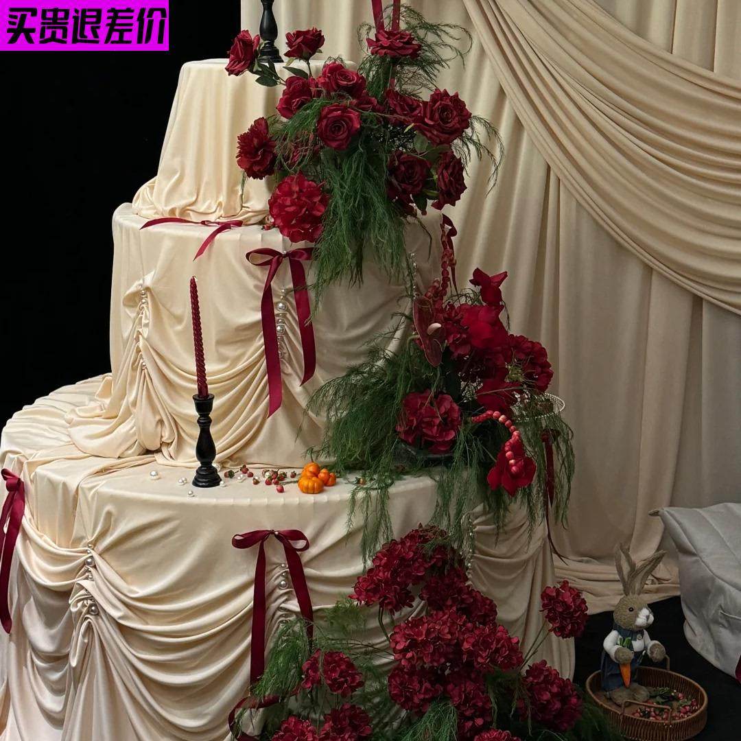 布艺丝带生日蛋糕布婚礼装饰布置套餐DIY生日礼物装扮kt板摆件,节庆用品/礼品,装扮布置套餐,淘宝优惠券,粉丝福利购,淘宝优惠卷