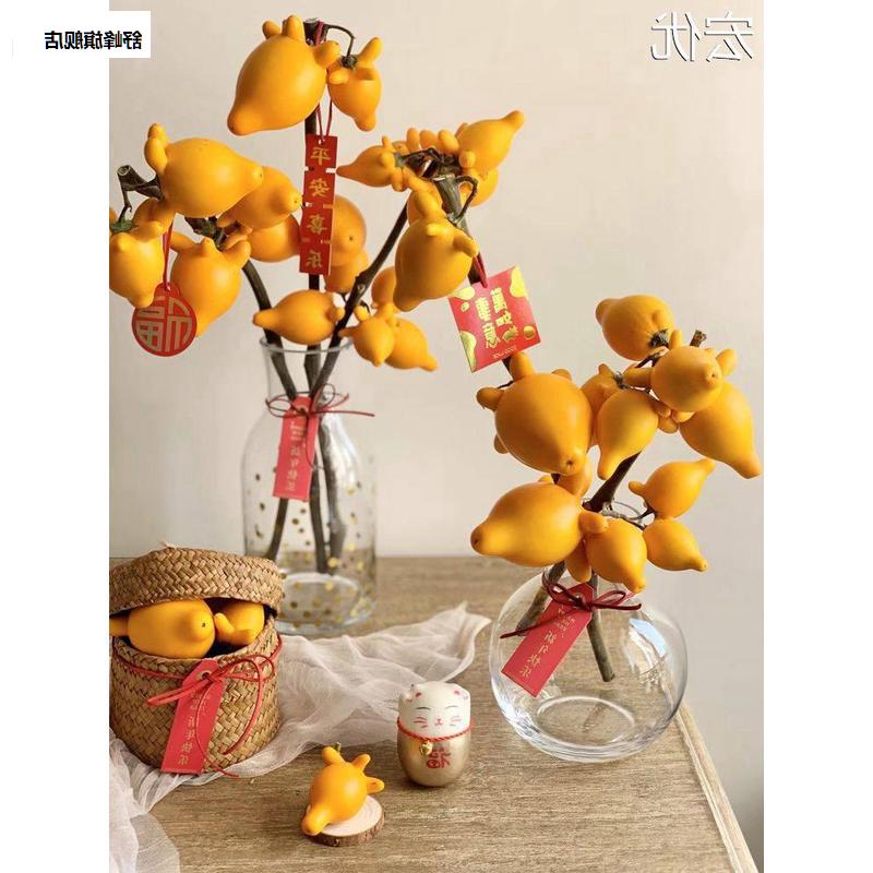 五代同堂黄金果盆栽室内插花长寿福禄果牛头乳茄果五指茄年宵花卉