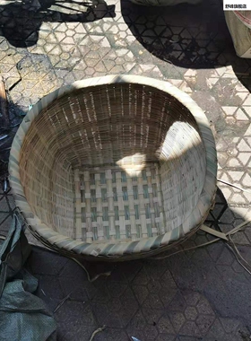 箩筐精大竹大筐箩收市细大竹框篓篼保超纳编竹手装子饰工环储竹物