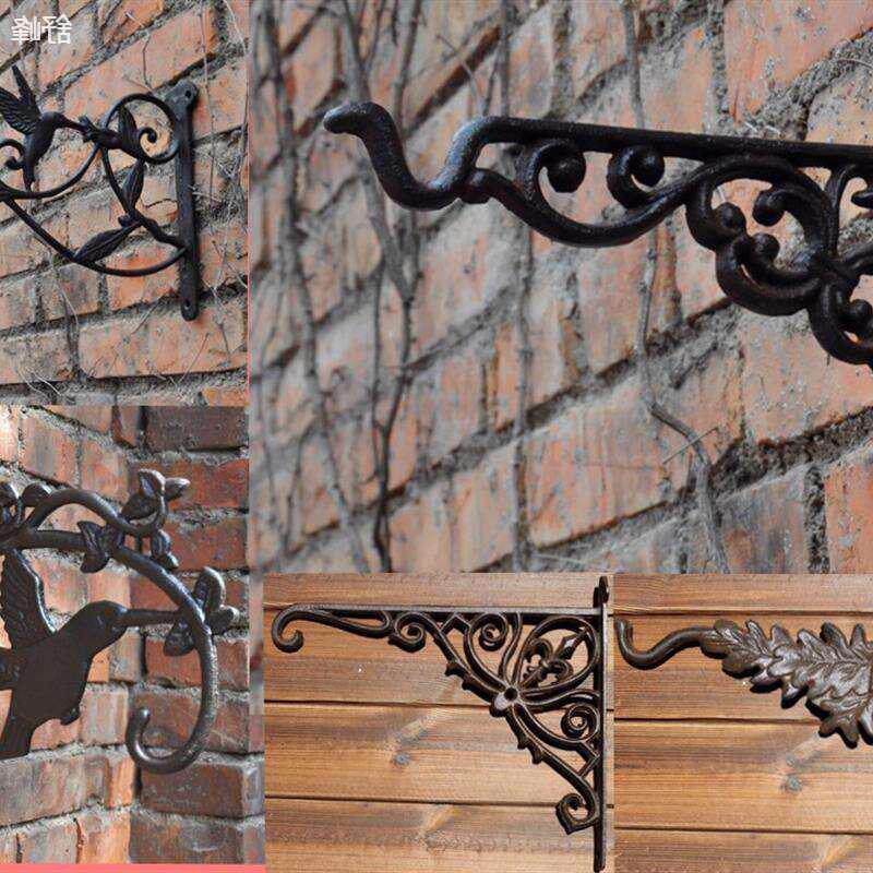 灯笼支架挂钩铁艺挂灯笼的架子别墅大门壁挂户外墙上三角挂架