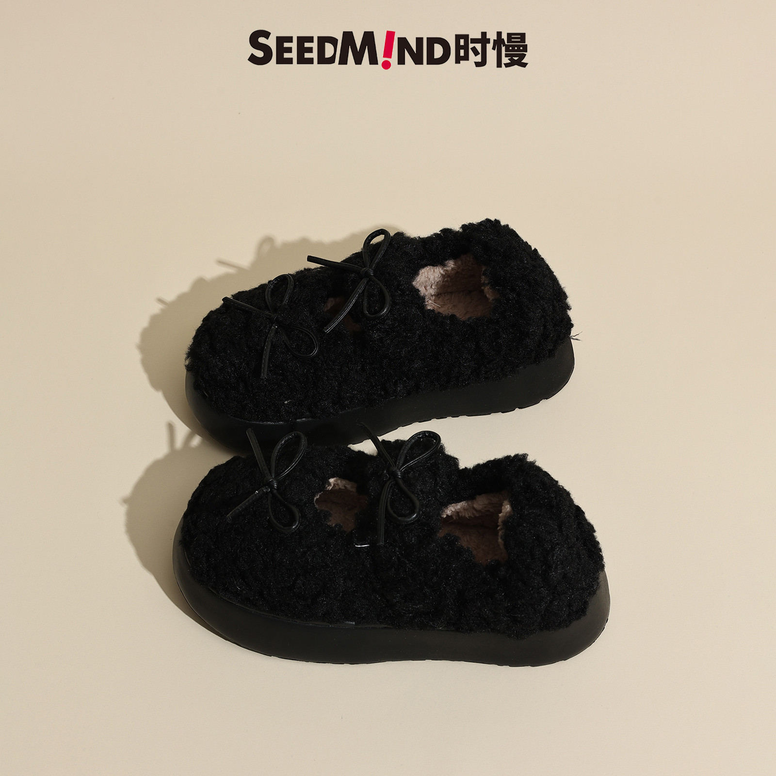 加绒加厚雪地靴女款冬外穿蝴蝶结