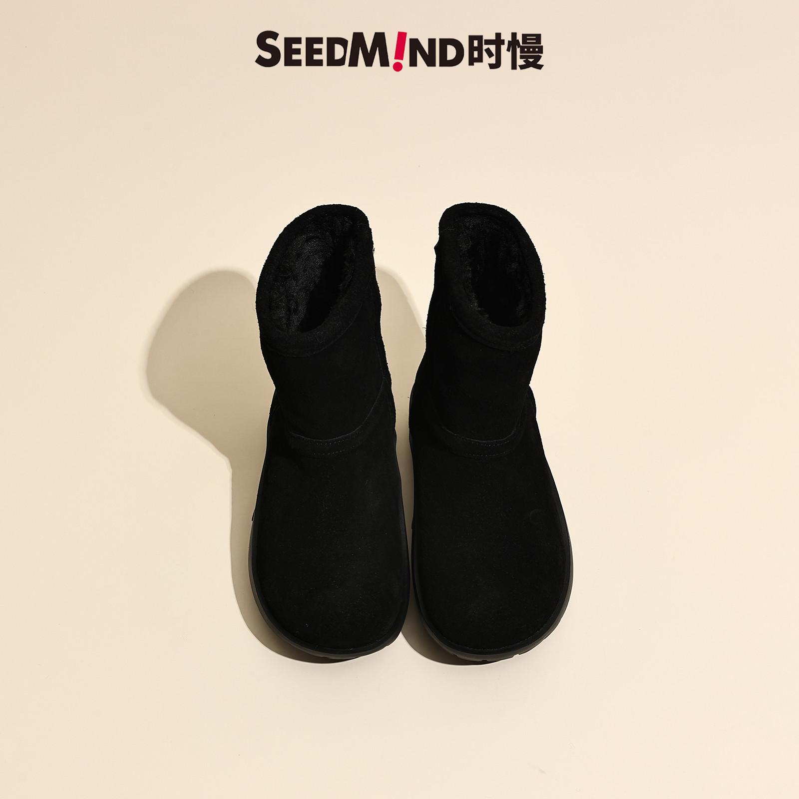 Seedmind谁懂啊这双雪地靴太显腿细了~秀禾婚纱高跟两穿新娘婚鞋