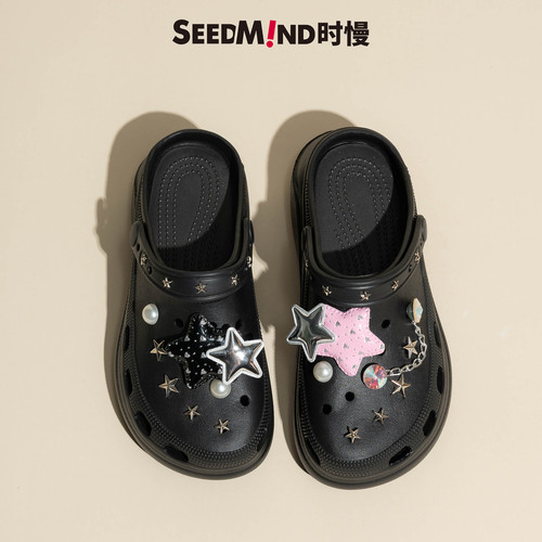 时慢coros洞洞鞋厚底y2k甜酷粉