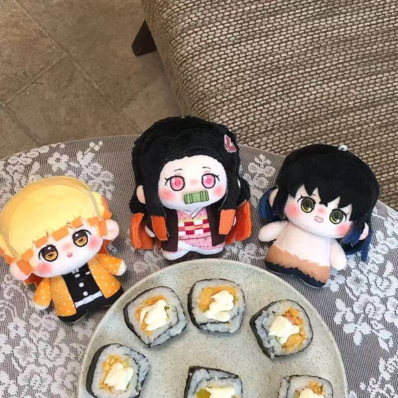 鬼灭之刃10cm棉花娃娃图片