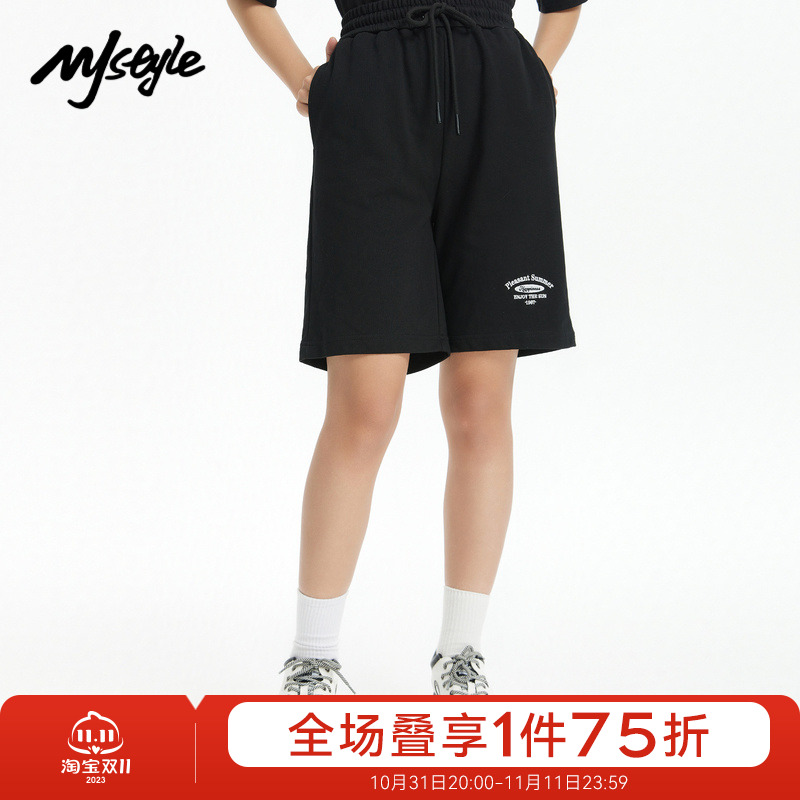 mjstyle23年新款休闲短裤女夏季五分裤棉质休闲运动基础中性风