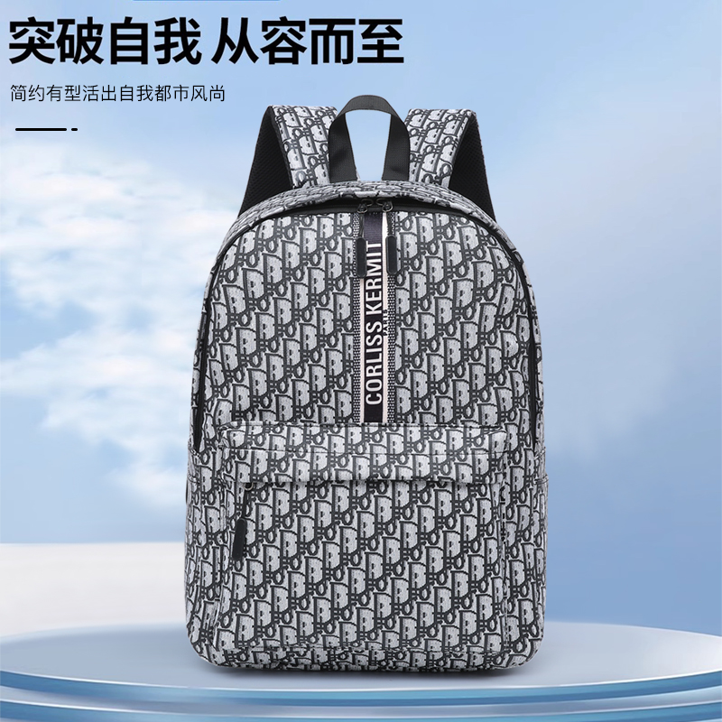 2025新款双肩背包男女英伦风大容量旅行背包学生书包潮流百搭包包