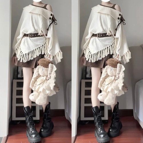 设计师的礼物原创绵绒浅秋汉服国风汉元素新中式复古女古早风套装
