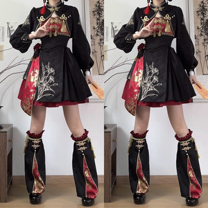 设计师的礼物原创降妖国风少女万圣节Lolita暗黑连衣裙中华风套装