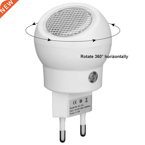 Night Light LED Bedside Lamp 220V Baby Light Sensor 60 Rota