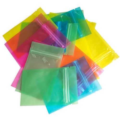 100pcs Self Sealing Bags Color Transparent Bag Reusable Cand