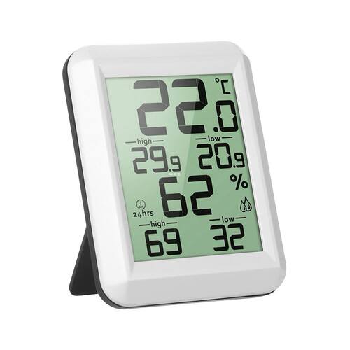 Wireless Hygrometer Temperature Monitor Indoor Office LCD Di