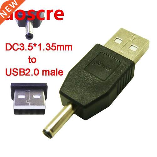 5Pcs free shipping USB 2.0 A TYPE MALE TO DC 3.5 x 1.35mm DC