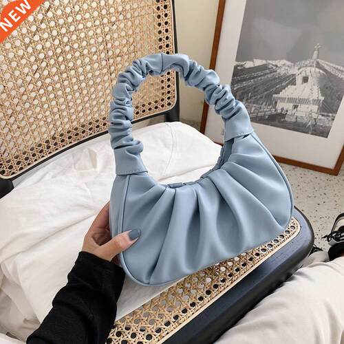 Folds Design Small PU Leather Shoulder Bags For Women 2020