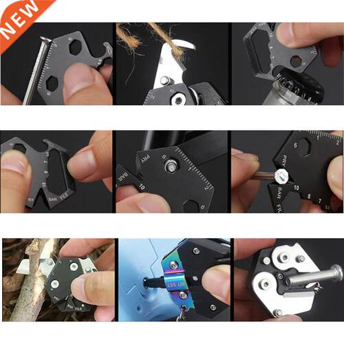 Multifunctional Hexagon Coin Outdoor EDC Tool Hexagon Foldin