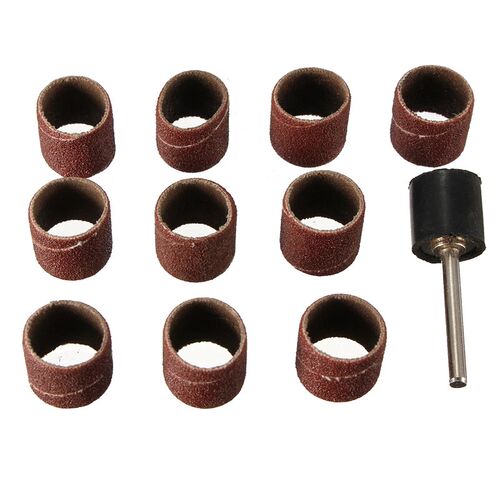 10pcs 1/2 Inch Sanding Drum 60 Grit Sleeves Polishing Bands