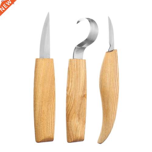 3PCS Spoon Carving Knife Woodcut DIY Hand Chisel Wood Carvin