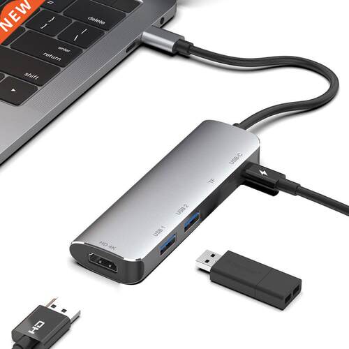 USB C HUB Adapter 6 in 1 USB C to USB 3.0 HDMI-Compatible Do