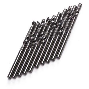 10pcs Shank Inch Flute 3.175x25mm Spiral End Carbide