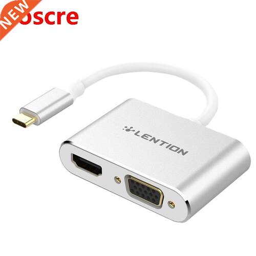 LENTION C51 USB C to HDMI-Compatible VGA Adapter Fast Char