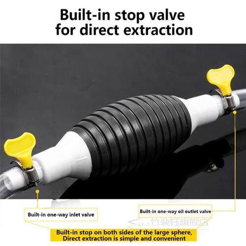 1.2Meters 20mm Car Fuel Siphon Hose Oil Transfer Manual Suc
