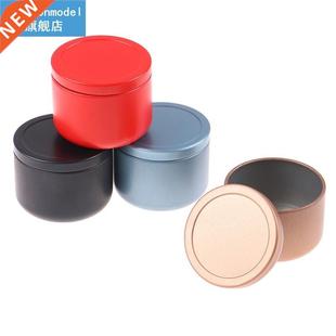 High Qulity 6Pcs Round Empty Iron Box With Wood Grin Lid C