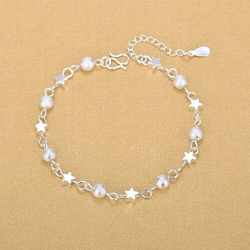 925 Sterling Silver Chain Hollow Ball Star Bracelets Silver