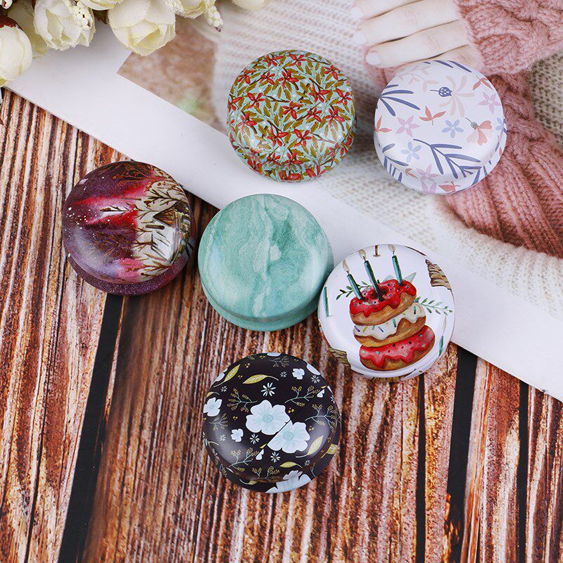 Metal Round Pill Box Mini Tin Box Portable Drug Holder Medi - 实物图