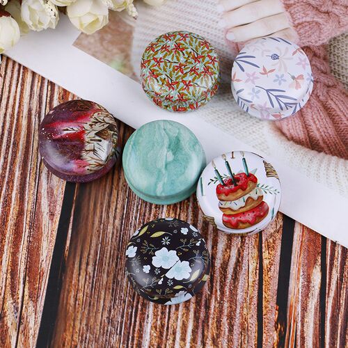 Metal Round Pill Box Mini Tin Box Portable Drug Holder Medi