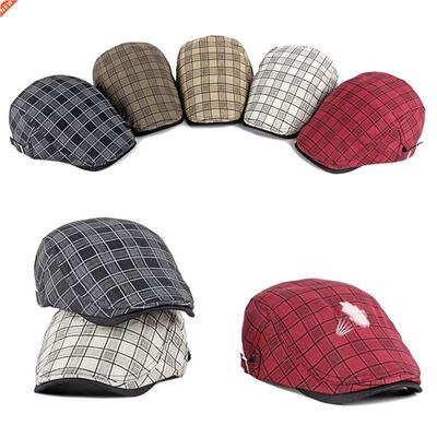 Fashion Fine Stripe Lattice Berets Hat For Women Men Spring