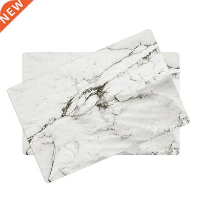 2Pcs Placemat Marble Pattern Stripe PVC Mat Table Mats Plate