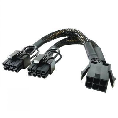 PCI Express PCIE 6 Pin to Dual 8 (6+2) Pin VGA Graphic Video