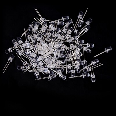 20 pcs 5mm Superbright White Round LED Bulbs 20000 mcd